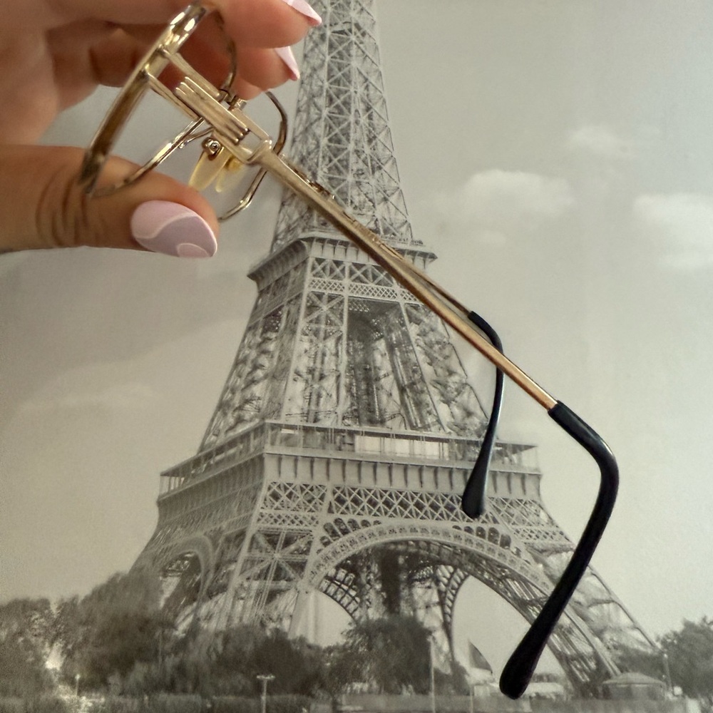 CELINE Vintage Gold and Red Eyeglasses Metal Frames - Picture 12 of 16